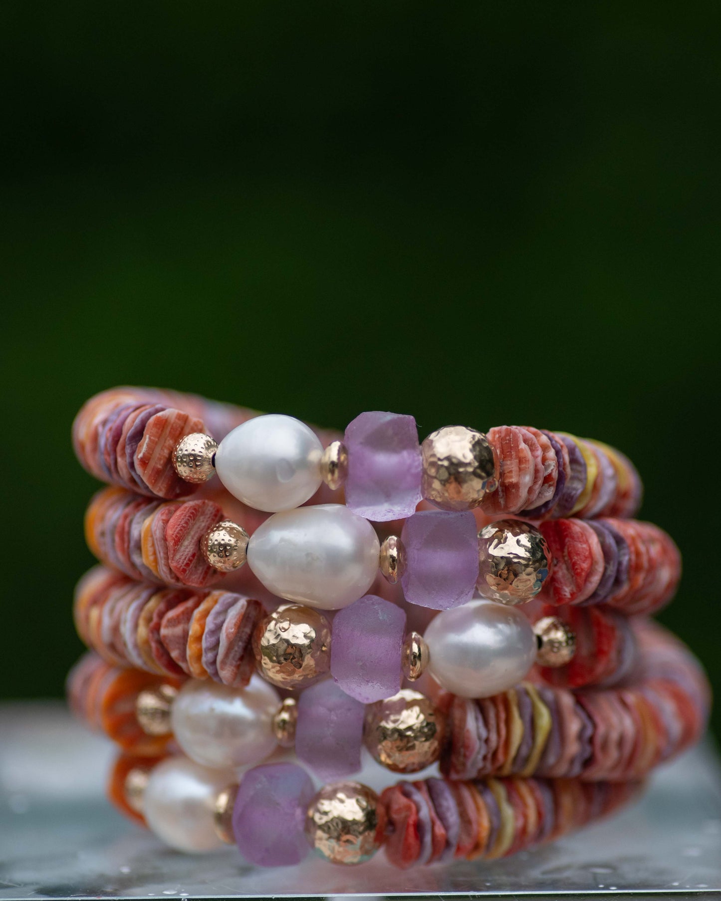 Multi Colored Shell Pearl Bracelet