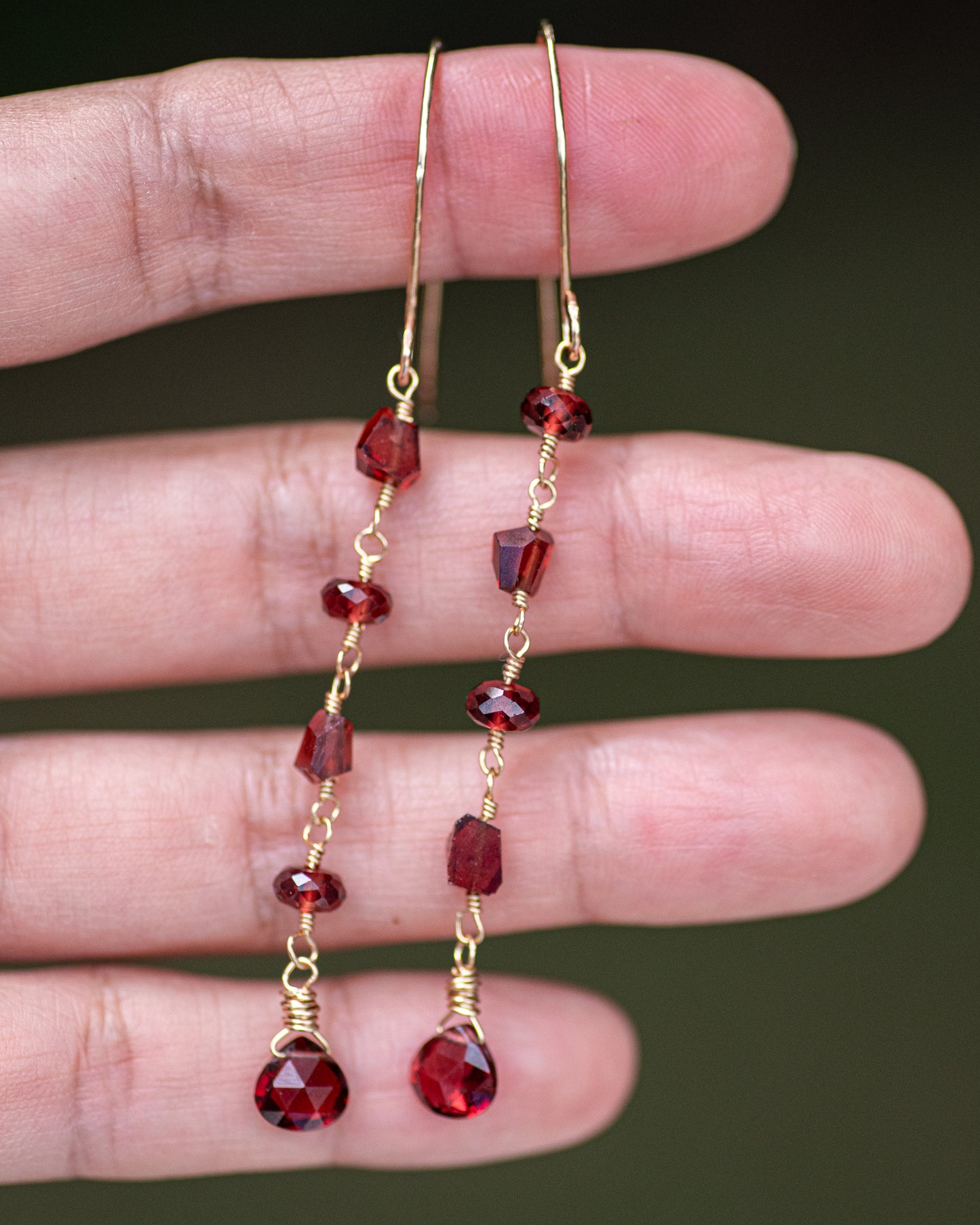 Garnet Gemstone Earrings